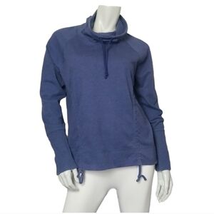 Lucy SZ Large Sweatshirt Lean & Mean Cowl Neck Pull Over Yoga Athletic